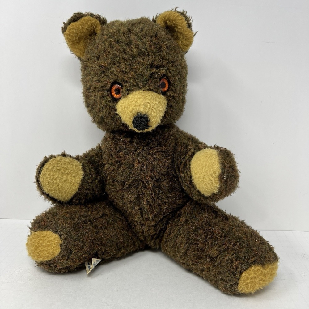 Animal Fair Brown Teddy Bear Plush 14" Vintage Rare‎ Stuffed Toy Collectible